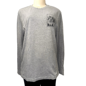 Men's Eddie Bauer Gray Crew Neck Logo Tee